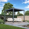 Kép 1/10 - Bioklimatikus pergola acélból, U Design, 3x3 m - Bútorok Webshop