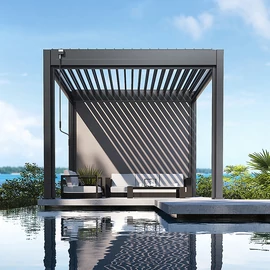 Bioklimatikus pergola, 135°-ig állítható, U Design, 3x3 m - Bútorok Webshop