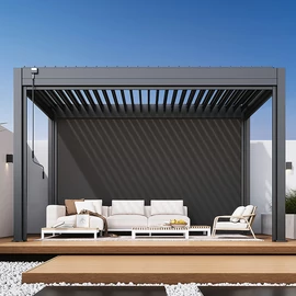 Bioklimatikus pergola, 135°-ig állítható, U Design, 3x4 m - Bútorok Webshop
