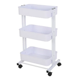 Debby gurulós tároló polc, fekete - Bútorok Webshop