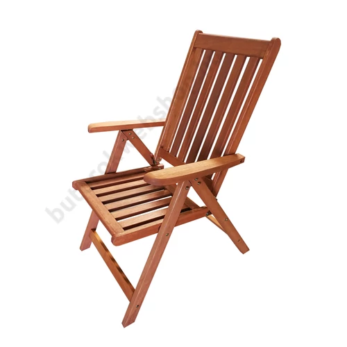 Karfás kerti szék fából, 5 pozíciós - Bútorok Webshop