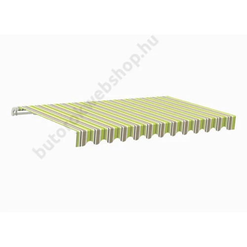 Kézi tekerős napellenző zöld-szürke 2,95x2m - Bútorok Webshop