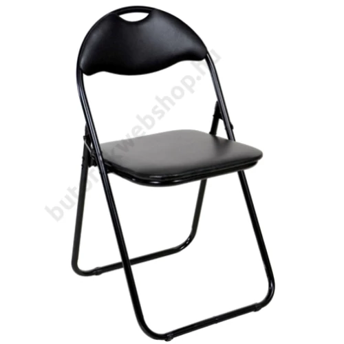 Cordoba összecsukható szék, fekete - Bútorok Webshop