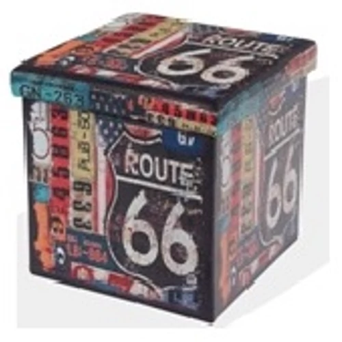 Design tárolós ülőke, 38x38, Route 66 - Bútorok Webshop