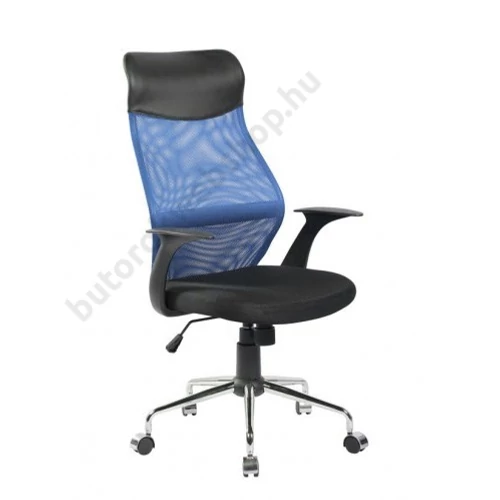 Vela mesh irodai forgószék, US 57, fekete-kék - Bútorok Webshop