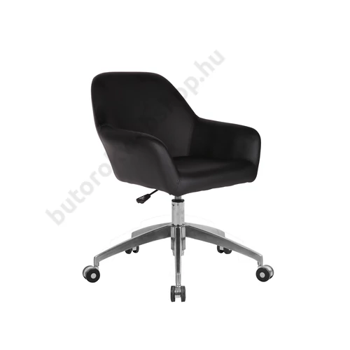 Retró forgó fotel, US 63, fekete - Bútorok Webshop