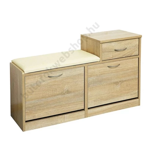Junda cipőszekrény, fehérített tölgy - Bútorok Webshop